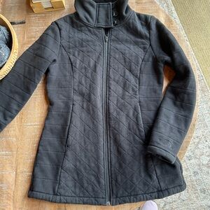 The North Face Jacket Womens M Black Caroluna Quilted Fleece Lined Full Zip